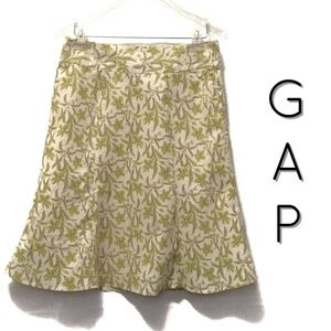 Floral A-line Stretch Midi Skirt EUC